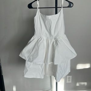 NWOT White peplum dress